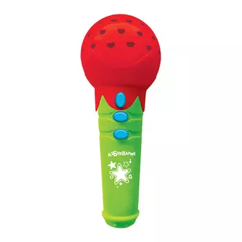 Микрофончик с огоньками - Песенки веселые, красный, свет и звук