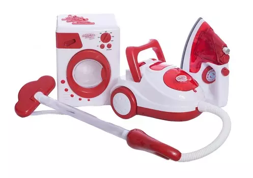 Мини набор для стирки, глажки и уборки из серии Помогаю маме со световыми и звуковыми эффектами