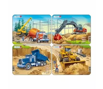 Мини-пазл – Стройка, 7 деталей
