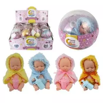 Мини-пупсик в шаре, в халатике, 24 вида