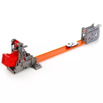 Мини трек с катапультой и металлической машинкой, 7,5 см