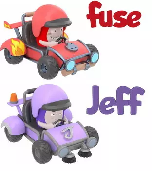 Миникартинги из серии Oddbods - Fuse&amp;Jeff