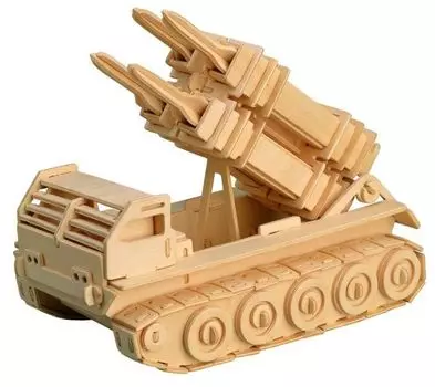 Модель деревянная сборная - Военная техника - Ракетная установка, 8 пластин