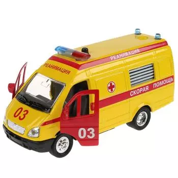 Модель Газель Скорая помощь, 1:43, инерционная, свет и звук