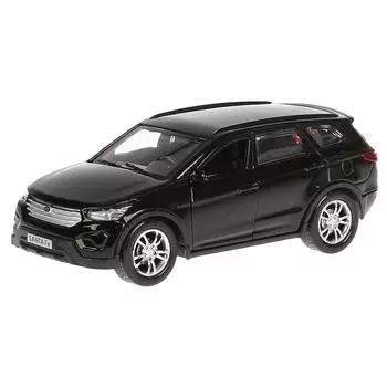 Модель Hyundai Santafe, 12 см, открывающиеся двери, инерционная, черный