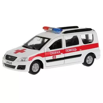 Модель Lada Largus скорая, 12 см, открываются двери, инерционный механизм