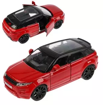 Модель Land Rover Range Rover Evoque 12,5 см, открываются двери, инерционный, красный