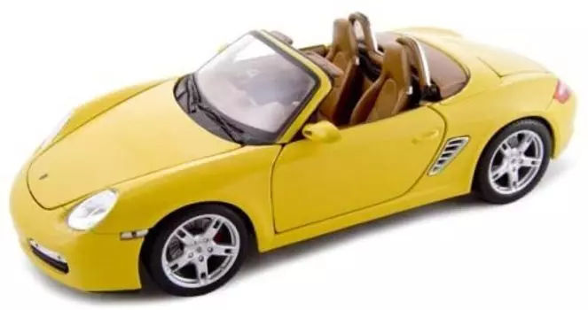 Модель машины - Porsche Boxster S, Yellow, 1:18