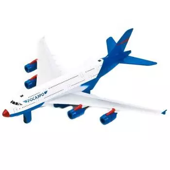 Модель металлическая инерционная - Авиалайнер, свет и звук