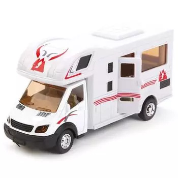 Модель металлическая инерционная – Дом на колесах, открывается боковая дверь, 17 см.