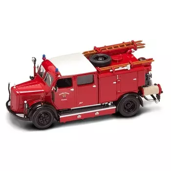 Модель пожарного автомобиля Mercedes Benz TLF-50, образца 1950 года, масштаб 1/43