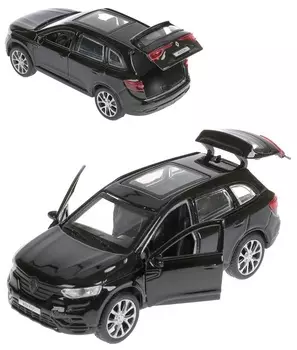 Модель Renault Koleos 12 см, открываются двери, инерционный, черный