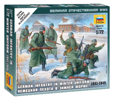 Модель сборная - Немецкая пехота в зимнее время