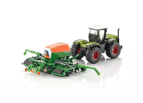 Модель трактора с сеялкой, 1:87