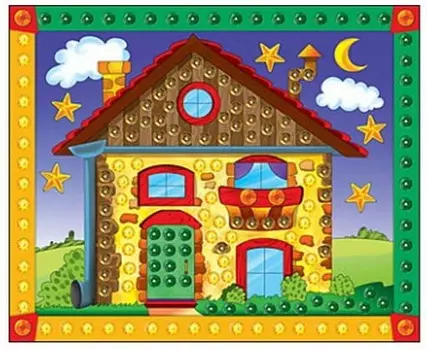 Мозаика из пайеток А4 - Домик