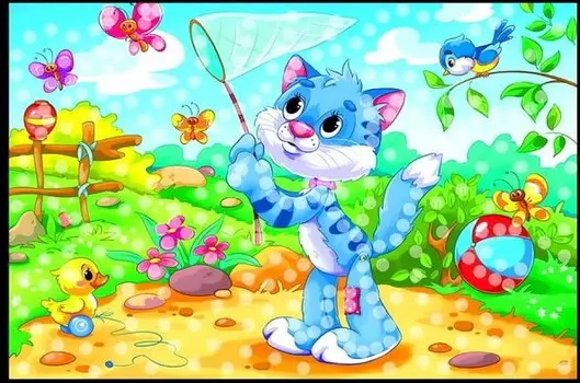 Мозаика из пайеток А4 - Милый Котик