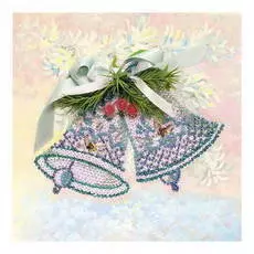 Мозаика из пайеток на холсте Колокольчики