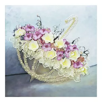 Мозаика из пайеток на холсте - Романтика дождя