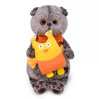 Мягкая игрушка – Басик с совой, 19 см