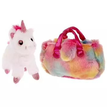 Мягкая игрушка – Единорог, 15 см, в радужной сумочке
