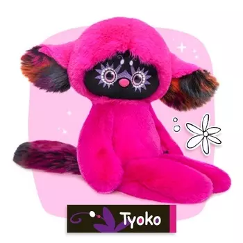 Мягкая игрушка из серии Lori Colori – Тёко, фуксия, 25 см