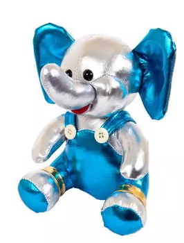 Мягкая игрушка из серии Металлик - Слоник серебристый, 16 см