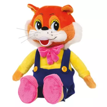 Мягкая игрушка - Кот Леопольд в тапочках, озвученная, 26 см