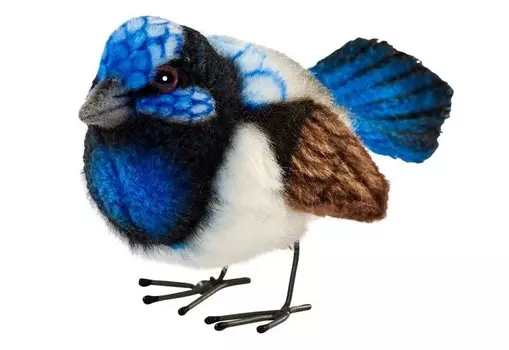 Мягкая игрушка - Крапивник голубой, 7 см.