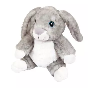 Мягкая игрушка – Кролик серый, 17 см