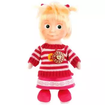Мягкая игрушка Маша и Медведь - Маша в свитере, 29 см, звук