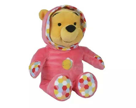Мягкая игрушка – Медвежонок Винни в комбинезоне. 25 см