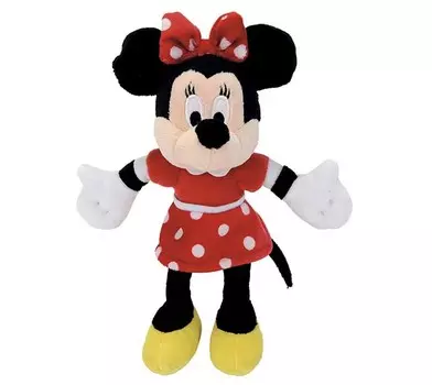 Мягкая игрушка - Минни Маус в красном платье, 25 см