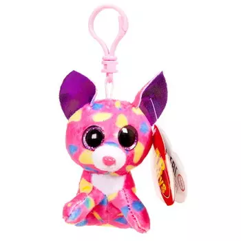 Мягкая игрушка на брелоке – Котенок, розовый, 8 см