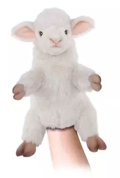 Мягкая игрушка на руку – Овечка. 27 см