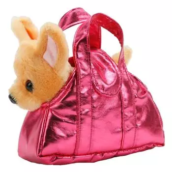 Мягкая игрушка Собака Чихуахуа в сумочке, 18 см