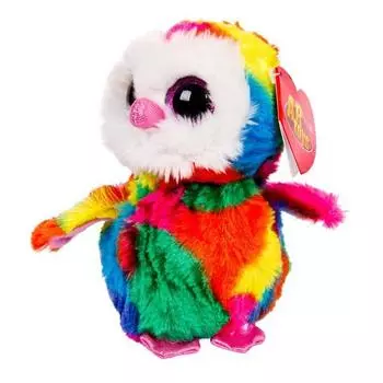 Мягкая игрушка - Совенок мультиколор, 15 см