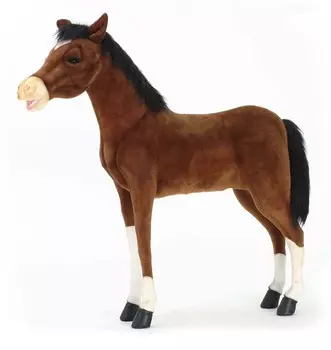 Мягкая игрушка - Жеребец клейдесдальской породы, 100 см