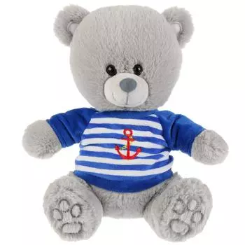 Мягкая озвученная игрушка - Медведь в тельняшке, 22 см