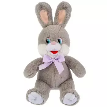 Мягкая озвученная игрушка – Зайчик, 22 см, 2 стихотворения М. Дружининой, песня «От улыбки» В. Шаинского