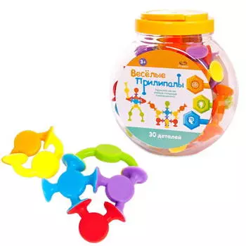 Мягкий конструктор с присосками Кид Блок - Веселые прилипалы, 30 деталей