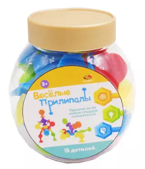 Мягкий конструктор с присосками Кид Блок - Веселые прилипалы, 16 деталей