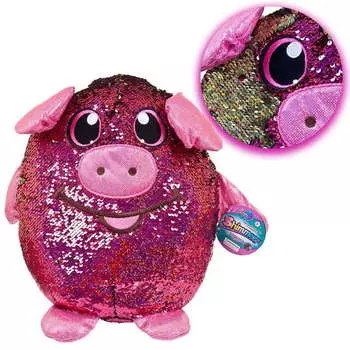 Мягконабивная фигурка Shimmeez/Шиммиз - Свинка в пайетках, 35 см