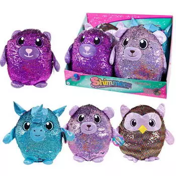 Мягконабивные фигурки животных Shimmeez/Шиммиз в пайетках, 35 см