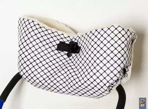 Муфта для санок, белый мех