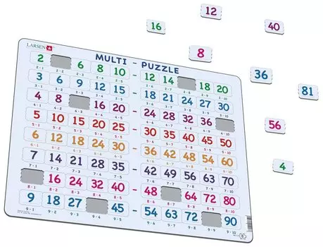 Мульти-Пазл - Умножение, 80 деталей