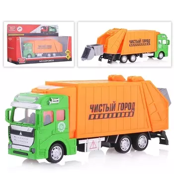 Мусоровоз инерционный 19 см, металлический