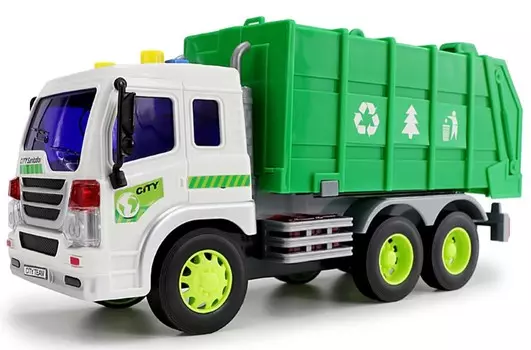 Мусоровоз инерционный 1:16 – световые и звуковые эффекты. Закрытый