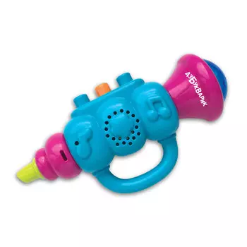 Музыкальный инструмент – Дудочка, голубой, свет и звук