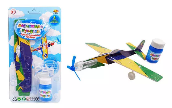 Мыльные пузыри из серии Мерцающие пузырьки - Самолет, 8 видов