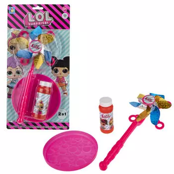 Мыльные пузыри - Ветрячок-венчик 2 в 1 - LOL, 100 мл